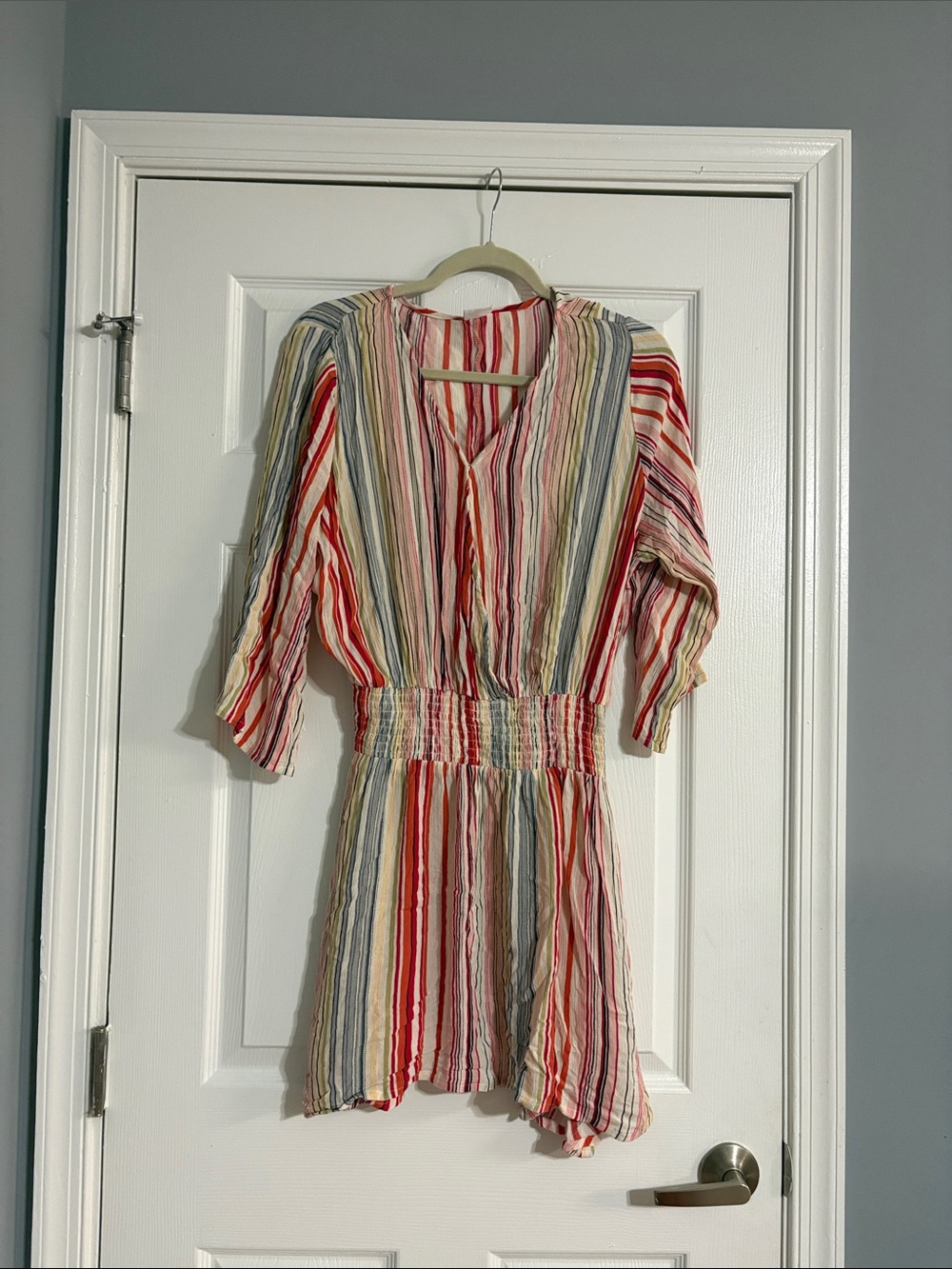 Striped Multicolor Women's Swim Coverup Dress